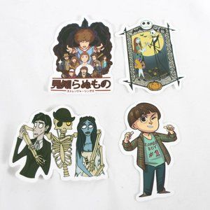 Stranger Things Tim Burton Nightmare Before Christmas Stickers Lot of 4